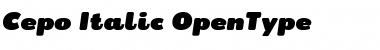 Download Cepo Italic Font Title Preview