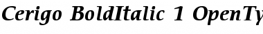 Download ITC Cerigo Bold Italic Font Title Preview