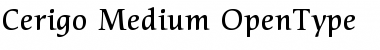 Download ITC Cerigo Medium Font Title Preview