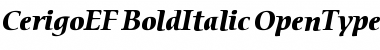 Download CerigoEF BoldItalic Font Title Preview