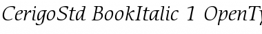 Download ITC Cerigo Std Book Italic Font Title Preview