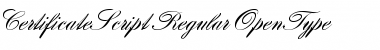 Download CertificateScript Regular Font Title Preview