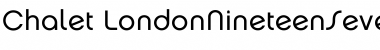 Download Chalet LondonNineteenSeventy Font Title Preview