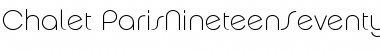 Download Chalet ParisNineteenSeventy Font Title Preview