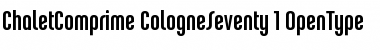 Download ChaletComprime CologneSeventy Font Title Preview