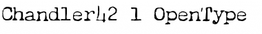 Download Chandler42 Regular Font Title Preview