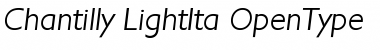 Download Chantilly-LightIta Regular Font Title Preview