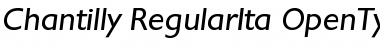 Download Chantilly-RegularIta Regular Font Title Preview