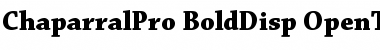 Download Chaparral Pro Bold Display Font Title Preview