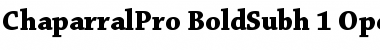 Download Chaparral Pro Bold Subhead Font Title Preview