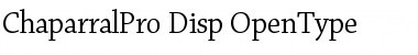Download Chaparral Pro Display Font Title Preview