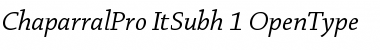 Download Chaparral Pro Italic Subhead Font Title Preview