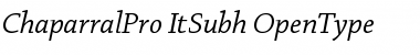 Download Chaparral Pro Italic Subhead Font Title Preview