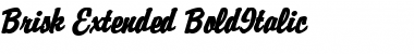 Download Brisk Extended BoldItalic Font Title Preview