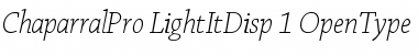 Download Chaparral Pro Light Italic Display Font Title Preview