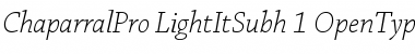 Download Chaparral Pro Light Italic Subhead Font Title Preview