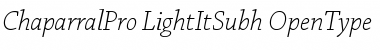 Download Chaparral Pro Light Italic Subhead Font Title Preview