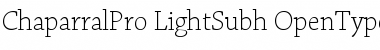 Download Chaparral Pro Light Subhead Font Title Preview