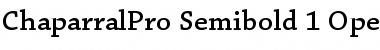 Download Chaparral Pro Semibold Font Title Preview