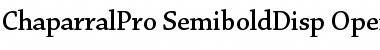 Download Chaparral Pro Semibold Display Font Title Preview