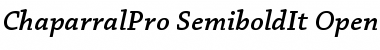 Download Chaparral Pro Semibold Italic Font Title Preview