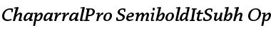 Download Chaparral Pro Semibold Italic Subhead Font Title Preview