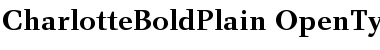 Download Charlotte Bold Plain Font Title Preview