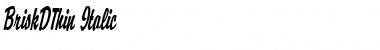 Download BriskDThin Italic Font Title Preview