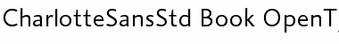 Download Charlotte Sans Std Book Font Title Preview