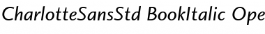 Download Charlotte Sans Std Book Italic Font Title Preview