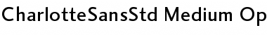 Download Charlotte Sans Std Medium Font Title Preview