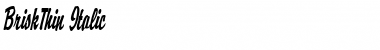 Download BriskThin Italic Font Title Preview
