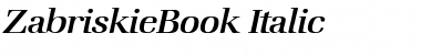 Download ZabriskieBook Italic Font