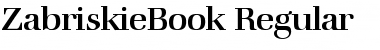 Download ZabriskieBook Regular Font