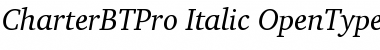 Download Charter BT Pro Italic Font Title Preview
