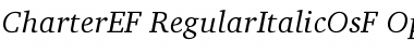 Download CharterEF RegularItalicOsF Font Title Preview
