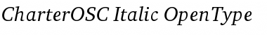 Download CharterOSC Italic Font Title Preview