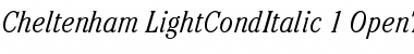 Download ITC Cheltenham Light Condensed Italic Font Title Preview