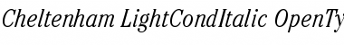 Download ITC Cheltenham Light Condensed Italic Font Title Preview