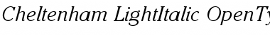 Download ITC Cheltenham Light Italic Font Title Preview