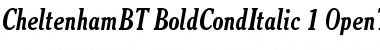 Download Cheltenham Bold Condensed Italic Font Title Preview
