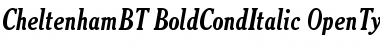 Download Cheltenham Bold Condensed Italic Font Title Preview