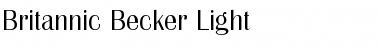 Download Britannic Becker Light Regular Font Title Preview