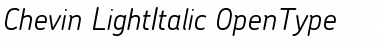 Download Chevin LightItalic Font Title Preview