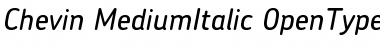 Download Chevin MediumItalic Font Title Preview