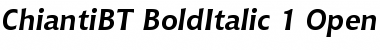 Download Bitstream Chianti Bold Italic Font Title Preview