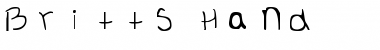 Download Britts Hand Normal Font Title Preview