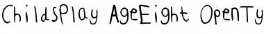 Download ChildsPlay AgeEight Font Title Preview