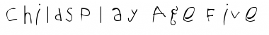 Download ChildsPlay AgeFive Font Title Preview
