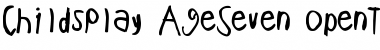 Download ChildsPlay AgeSeven Font Title Preview